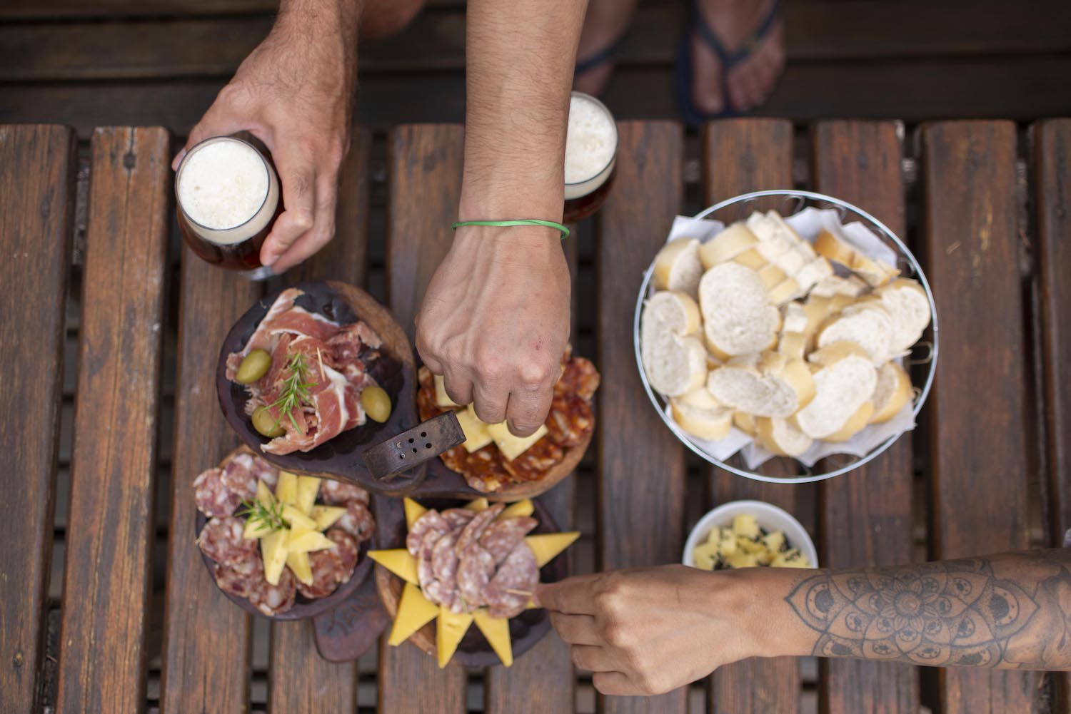 Picada de productos regionales de Tandil